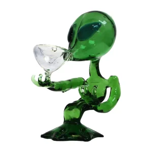 Bong in Vetro – Alieno Verde – 15cm